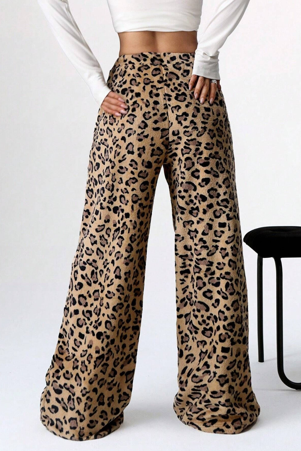 Leopard Wide Leg Pants