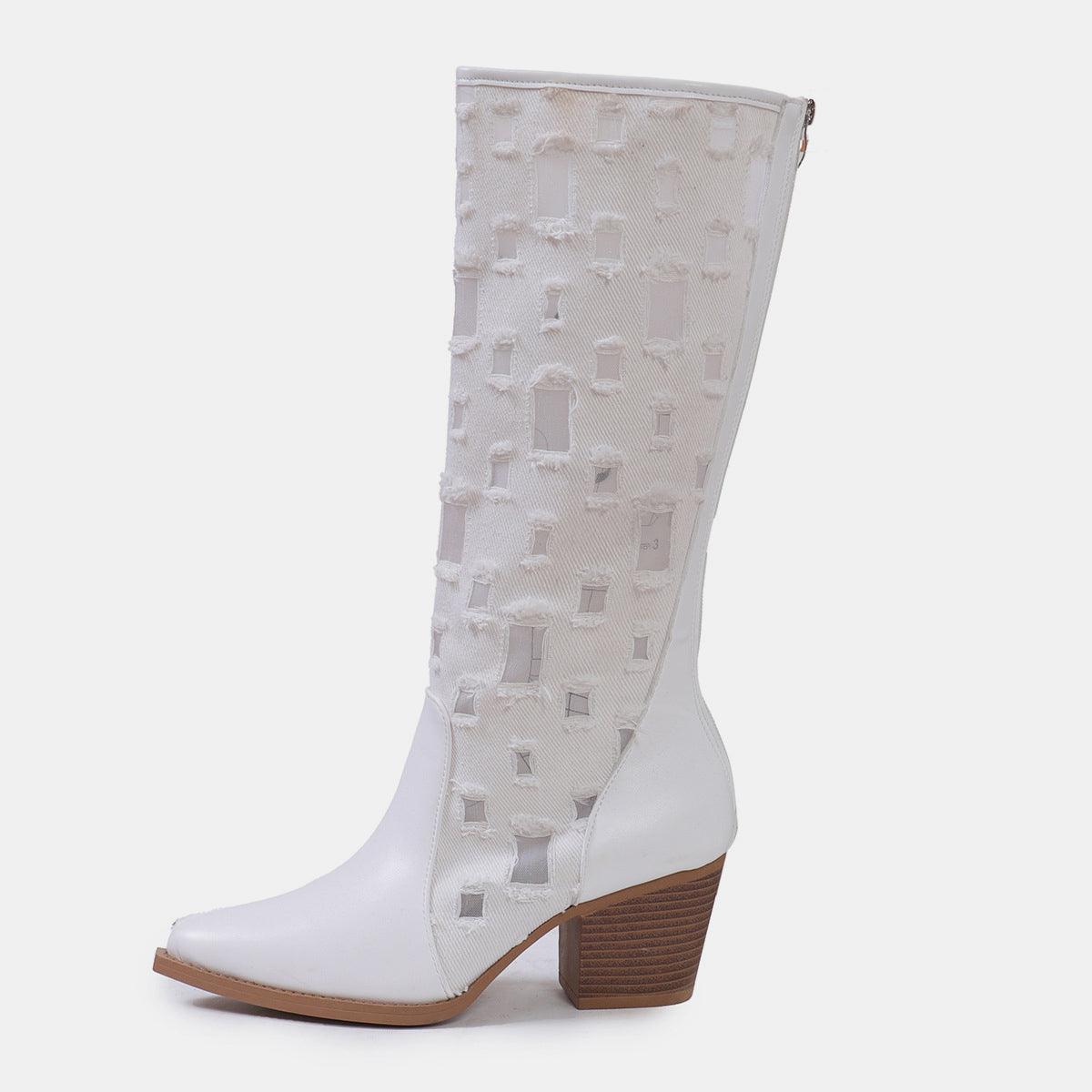 Point Toe Block Heel Boots