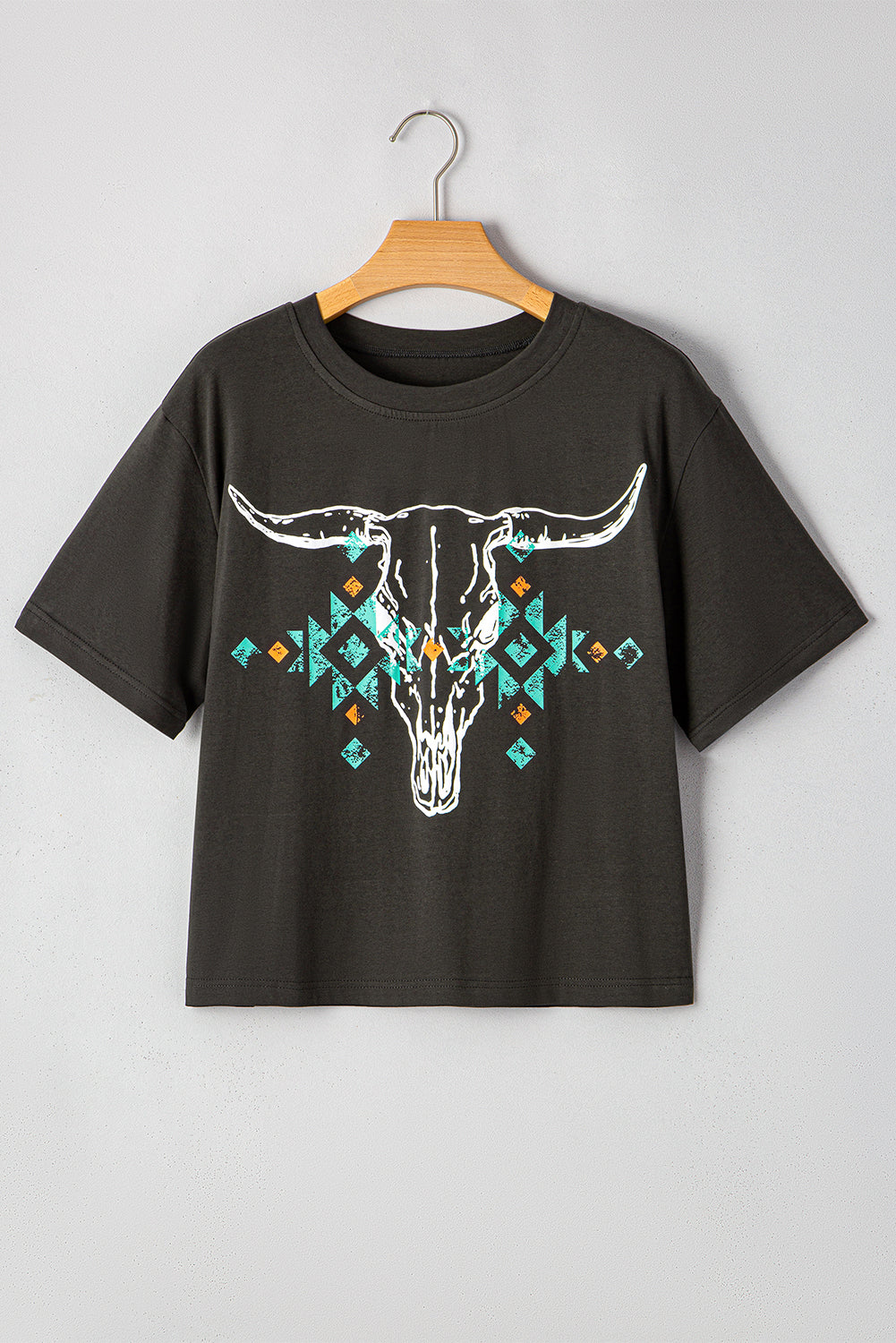 Western Longhorn Oversized Crop Tee